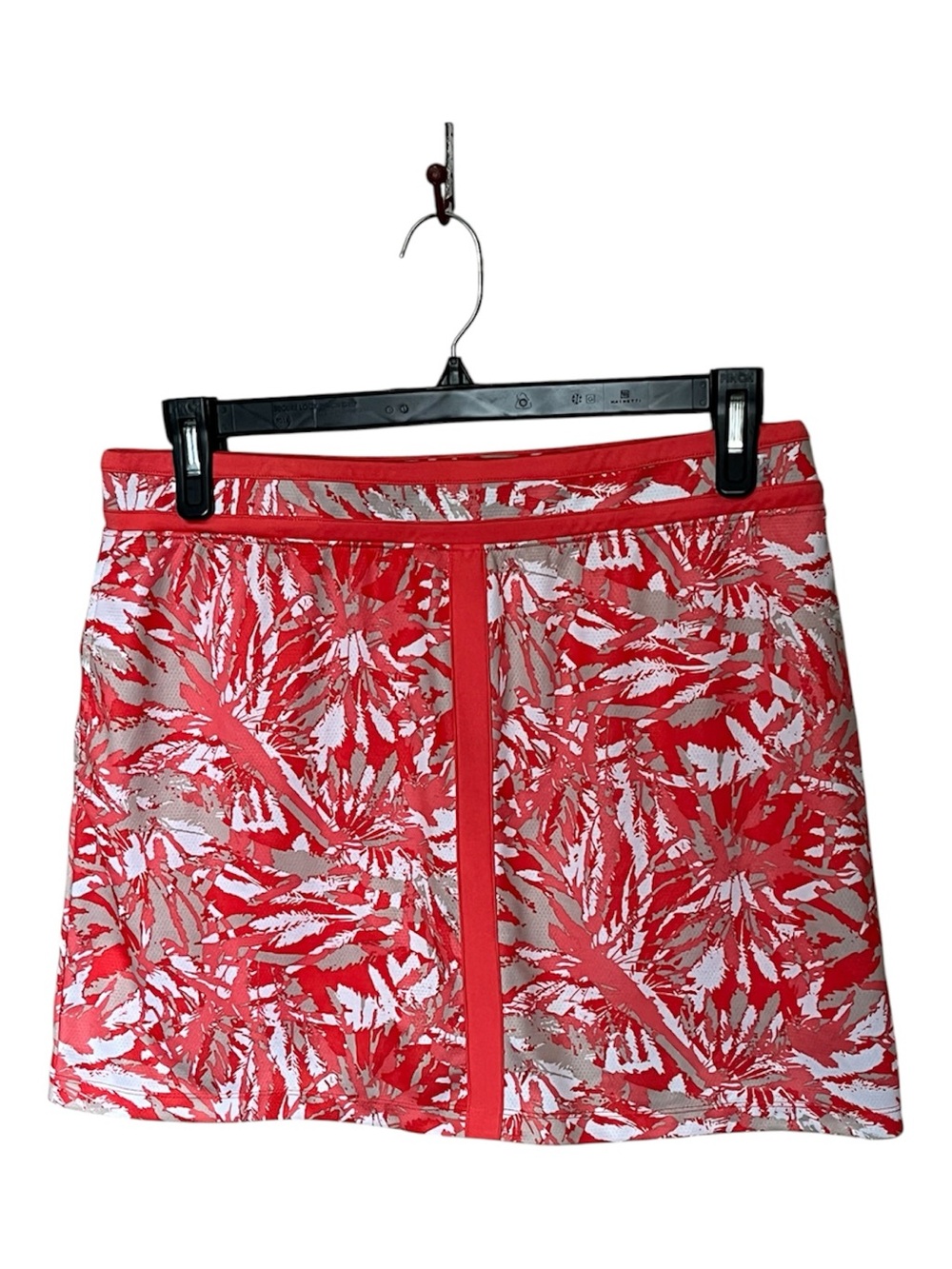 Izod Golf Coral and White Palm Print Golf Pickleball Tennis Skort Size Large